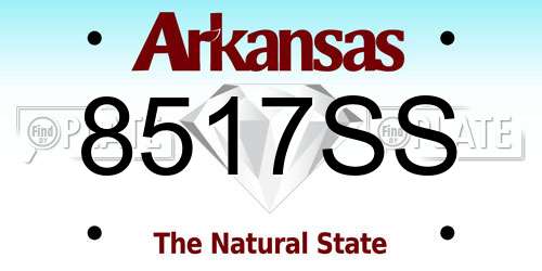8517SS Arkansas License Plate