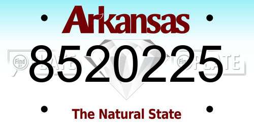 8520225 Arkansas License Plate