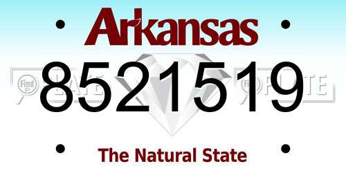 8521519 Arkansas License Plate