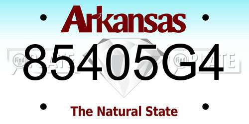 85405G4 Arkansas License Plate