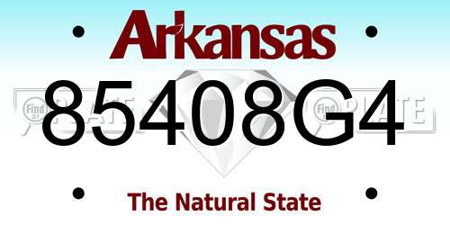 85408G4 Arkansas License Plate