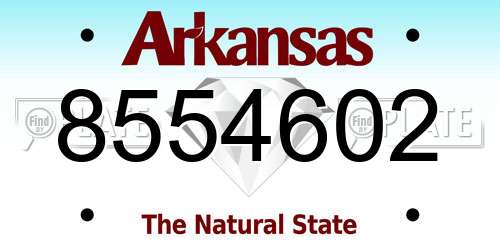 8554602 Arkansas License Plate