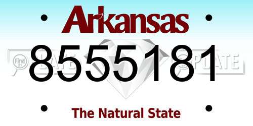 8555181 Arkansas License Plate