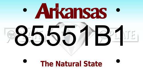 85551B1 Arkansas License Plate