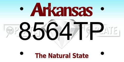 8564TP Arkansas License Plate