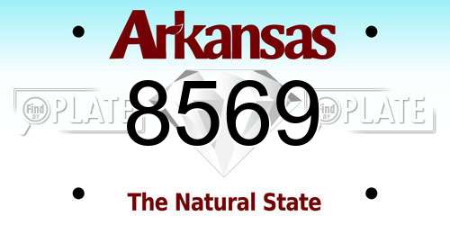 8569 Arkansas License Plate