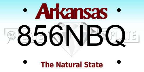 856NBQ Arkansas License Plate