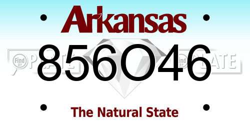856O46 Arkansas License Plate