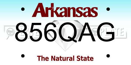 856QAG Arkansas License Plate