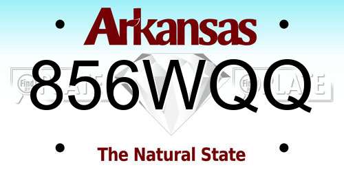 856WQQ Arkansas License Plate