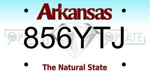 856YTJ Arkansas License Plate