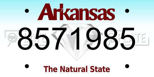 8571985 Arkansas License Plate
