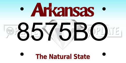 8575BO Arkansas License Plate