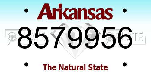 8579956 Arkansas License Plate