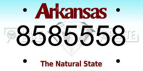 8585558 Arkansas License Plate