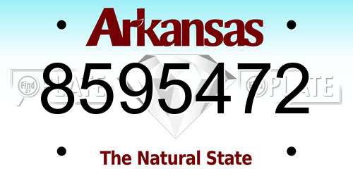 8595472 Arkansas License Plate