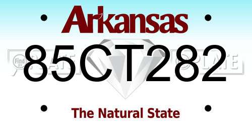 85CT282 Arkansas License Plate