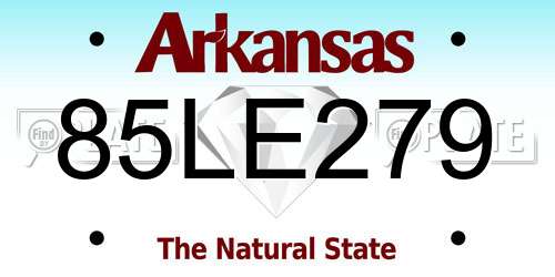 85LE279 Arkansas License Plate
