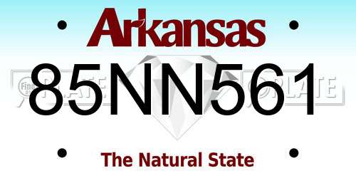 85NN561 Arkansas License Plate