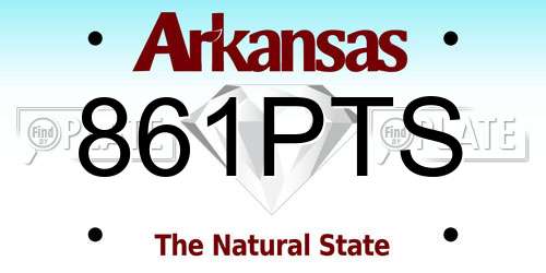 861PTS Arkansas License Plate