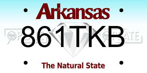 861TKB Arkansas License Plate