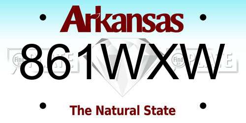 861WXW Arkansas License Plate
