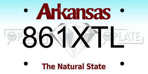 861XTL Arkansas License Plate