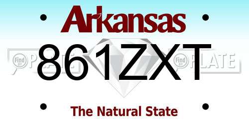 861ZXT Arkansas License Plate