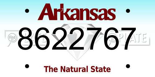 8622767 Arkansas License Plate