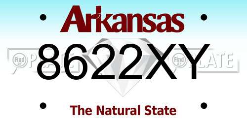 8622XY Arkansas License Plate