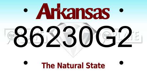 86230G2 Arkansas License Plate