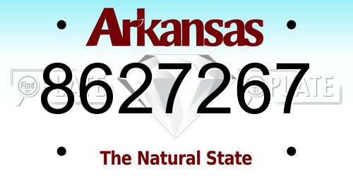 8627267 Arkansas License Plate