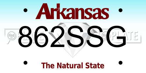 862SSG Arkansas License Plate