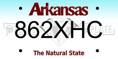 862XHC Arkansas License Plate