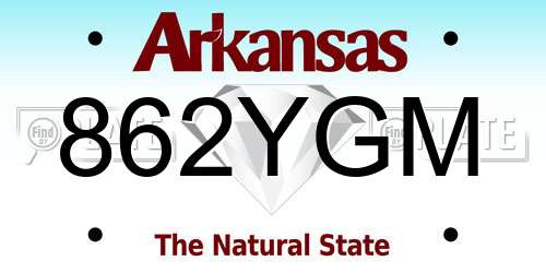 862YGM Arkansas License Plate