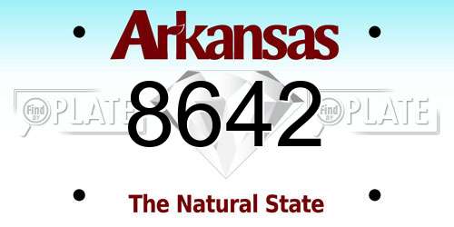 8642 Arkansas License Plate
