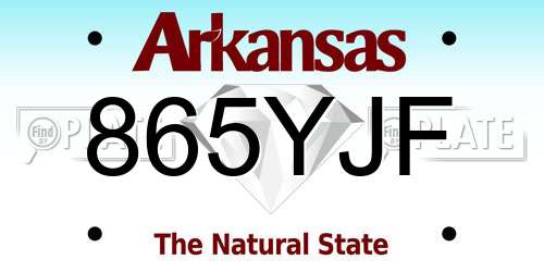 865YJF Arkansas License Plate