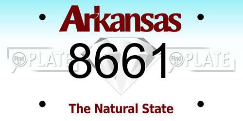 8661 Arkansas License Plate