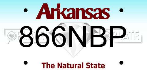 866NBP Arkansas License Plate
