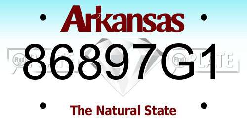 86897G1 Arkansas License Plate
