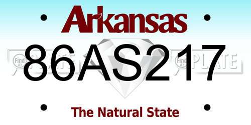 86AS217 Arkansas License Plate