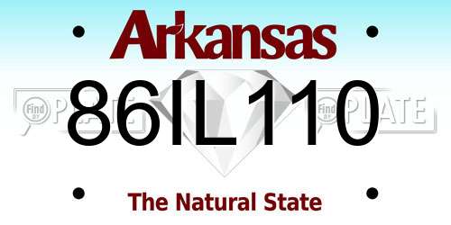 86IL110 Arkansas License Plate