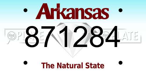 871284 Arkansas License Plate