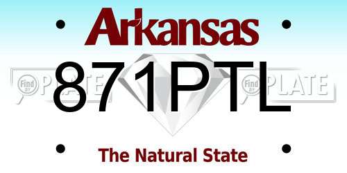 871PTL Arkansas License Plate