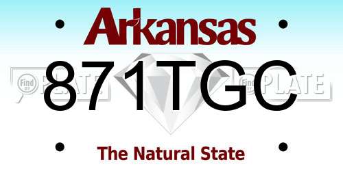 871TGC Arkansas License Plate