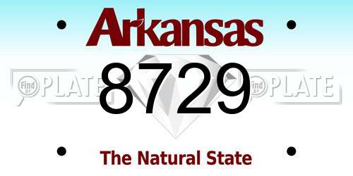 8729 Arkansas License Plate