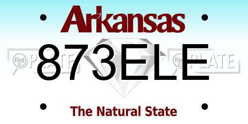 873ELE Arkansas License Plate
