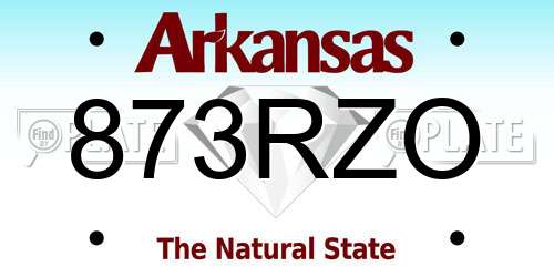 873RZO Arkansas License Plate