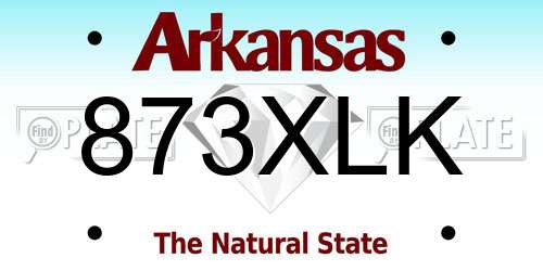 873XLK Arkansas License Plate