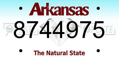 8744975 Arkansas License Plate